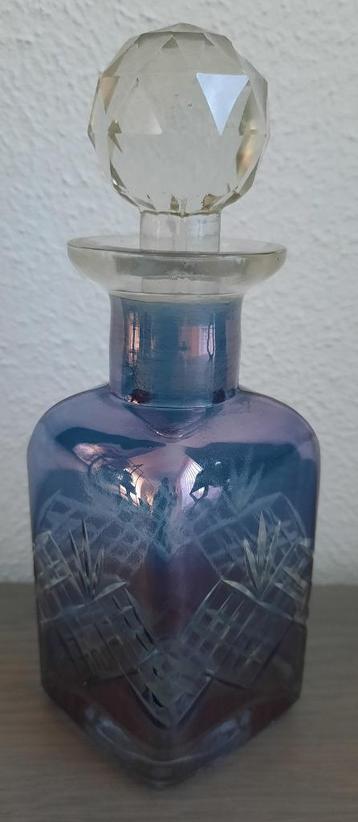 blauwe kristal karaf / parfumflesje beschikbaar voor biedingen