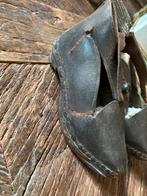 Oude brocante kinder schoentjes hout leer, Ophalen of Verzenden