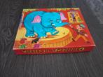 Vintage Houten Puzzel - Olifant, Kinderen en Baby's, Speelgoed | Kinderpuzzels, 2 tot 4 jaar, Gebruikt, Ophalen of Verzenden, Van hout