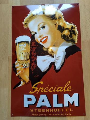 Groot emaille reclamebord speciale PALM bier 40x60cm beschikbaar voor biedingen