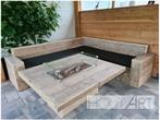 Vuurtafel Luxe met overliggend blad in steigerhout!
