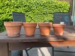 4 kleine terracotta bloempotjes, Ophalen, Steen, Minder dan 30 cm, Minder dan 60 cm