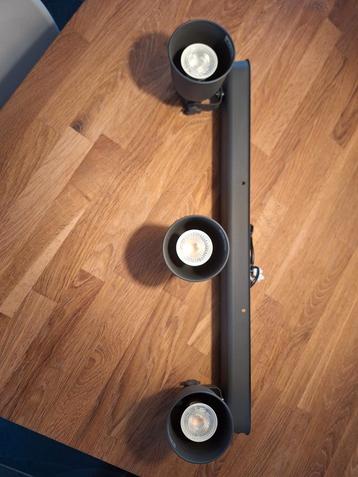 IKEA Hektar plafondlamp/rails met 3 spots (antraciet)