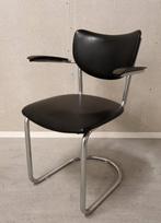 4 stuks De Wit stoelen 3011 vintage design chroom buisframe, Huis en Inrichting, Stoelen, Ophalen, Zo goed als nieuw, Wit