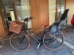 Stella dolce black met fietsmand en fietsstoel en hangslot, Zo goed als nieuw, 47 tot 51 cm, 50 km per accu of meer, Ophalen