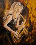 "Candy" schilderij acrylverf op katoen 50x60cm, Antiek en Kunst, Ophalen of Verzenden
