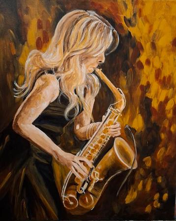 "Candy" schilderij acrylverf op katoen 50x60cm  beschikbaar voor biedingen
