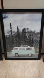 Vintage VW Bus Print in Lijst, Minder dan 50 cm, Ophalen of Verzenden, Minder dan 50 cm, Print