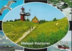 Vlieland vuurtoren Gelopen Ansichtkaart ( A349 ), Verzamelen, Ansichtkaarten | Nederland, Gelopen, Ophalen of Verzenden, Waddeneilanden