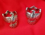 2 ringen vogel bird zilver goud ring sieraden accessoires, Verzenden, Dame, Goud, Kleiner dan 17