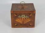 Antieke Marqueterie Theecaddy (Late 18e eeuw), Ophalen of Verzenden, Gebruikt, Minder dan 50 cm, Minder dan 50 cm