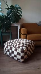 Marokkaanse poef, Rond, Minder dan 50 cm, Ophalen of Verzenden, Zo goed als nieuw