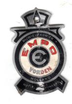 BALHOOFDPLAATJE EMPO RIJWIELFABRIEK VORDEN HOLLAND, Verzenden, Overige typen