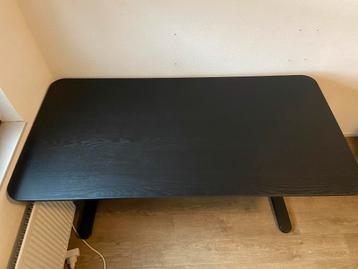 Ikea BEKANT bureau zwart bruin 160x80cm - afbeelding 3