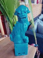 Porseleinen turquoise Foo dog tempelleeuw Shi, Ophalen