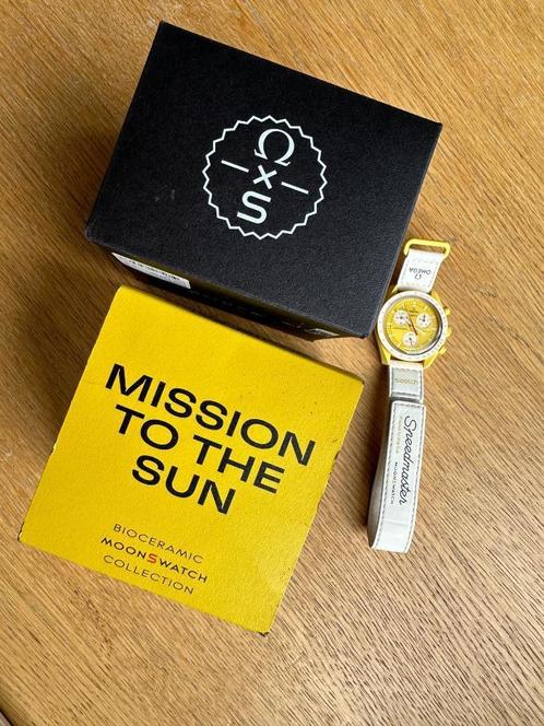 Omega x Swatch Moonswatch -Unisex - mission to the sun, Sieraden, Tassen en Uiterlijk, Horloges | Dames, Gebruikt, Polshorloge