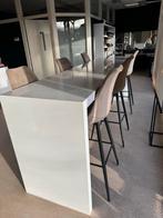Witte Bartafel 300x70x106cm, Huis en Inrichting, Tafels | Statafels, Ophalen, Gebruikt