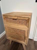 Nachtkastje in boho stijl met riet bohemian stijl, Ophalen, Zo goed als nieuw, Minder dan 45 cm