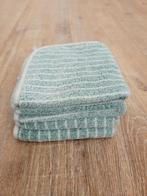 Nieuw! Gasten/toilet handdoekjes mintgroen met fijne streep, Ophalen of Verzenden, Nieuw