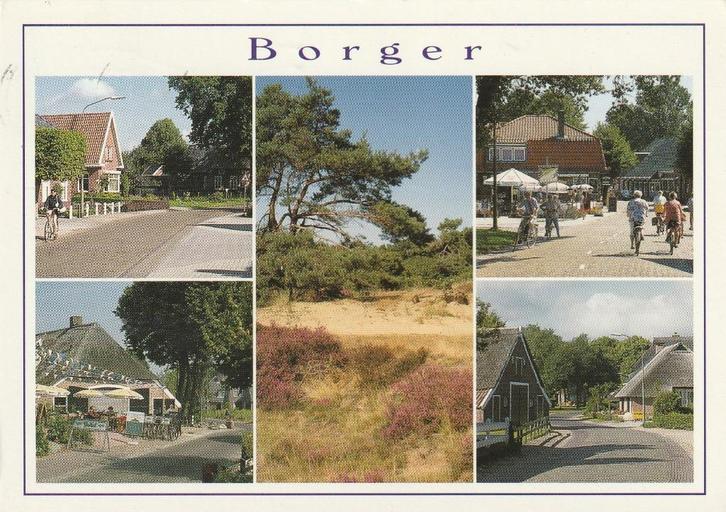 BORGER  Dorpsgezichten Heide, Verzamelen, Ansichtkaarten | Nederland, Gelopen, Drenthe, 1980 tot heden, Verzenden