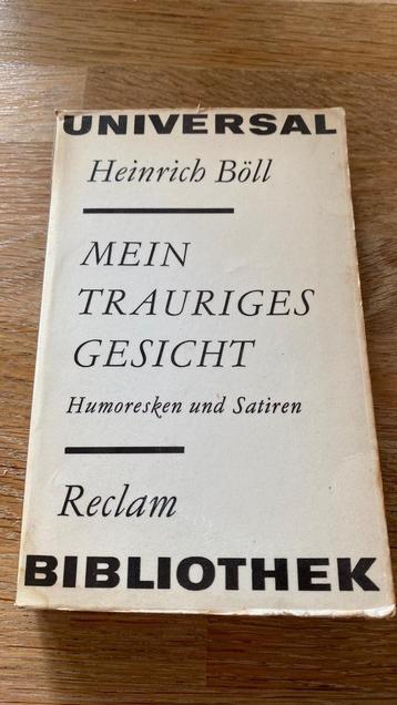 Heinrich Böll: Mein Trauriges Gesicht -Duitstalig boek beschikbaar voor biedingen