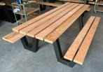Picknicktafel 3 meter  staal met douglas, Tuin en Terras, Picknicktafels, Ophalen, Nieuw, Rechthoekig, Staal