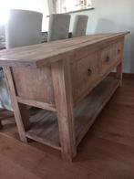 GROTE sidetable / keukeneiland / oud reclaimed teak, Huis en Inrichting, Tafels | Sidetables, Ophalen, Teakhout, 200 cm of meer