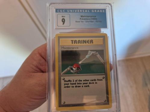 CGC 9 Pokemon Base Set Maintenance 1999, Hobby en Vrije tijd, Verzamelkaartspellen | Pokémon, Zo goed als nieuw, Losse kaart, Ophalen of Verzenden