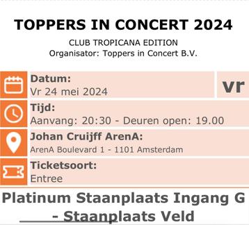 2x toppers in concert 2024 staanplaatsen platinum