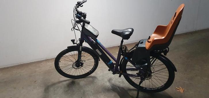 Elektrische fiets met kinderzitje, Fietsen en Brommers, Elektrische fietsen, Gebruikt, Overige merken, 47 tot 51 cm, 30 tot 50 km per accu