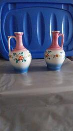 Set van 2 Vintage Vaasjes met Bloemenmotief, Ophalen of Verzenden