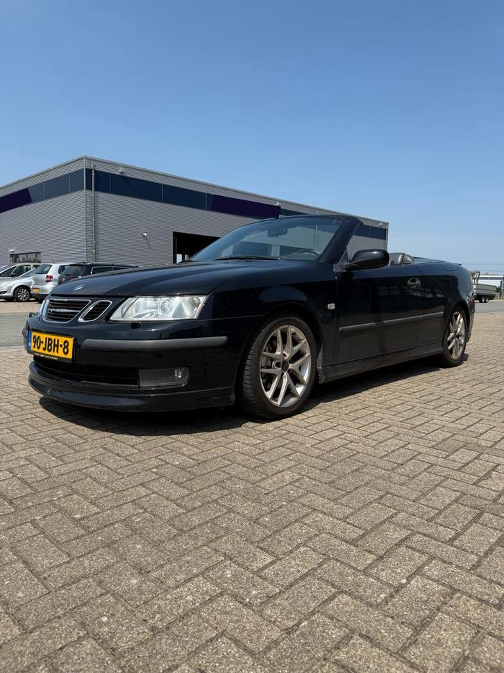 Saab 9-3 2.0 Turbo Aero Cabrio AUT 2004 Zwart, Auto's, Saab, Particulier, Saab 9-3, ABS, Airbags, Alarm, Climate control, Elektrische ramen