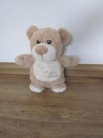 Nicotoy lichtbruin zacht pluche beer handpop "Best Friends", Ophalen of Verzenden, Nieuw, Beer