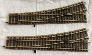 2x Fleischmann Profi Gleis wissel #6140 beschikbaar voor biedingen