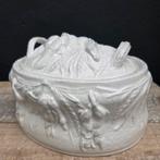 Brocante aardewerk Engelse stoofpot met wilddecor, Antiek en Kunst, Ophalen of Verzenden