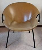 Leren heerlijk zittende vintage stoel, Huis en Inrichting, Stoelen, Ophalen, Gebruikt, Overige kleuren, Metaal