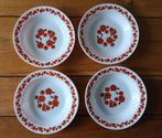 Retro set van 4 diepe borden Arcopal Lotus bloempatroon, Huis en Inrichting, Keuken | Servies, Gebruikt, Ophalen of Verzenden