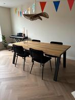 4 eetkamerstoelen zwart, Huis en Inrichting, Stoelen, Ophalen, Zwart, Zo goed als nieuw, Vier