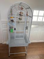 Papegaaienkooi Vogelkooi XL wit, Dieren en Toebehoren, Ophalen, Zo goed als nieuw, Metaal, Vogelkooi