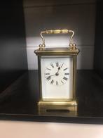 Antiek reisklokje met slagwerk 17 cm groot, Antiek en Kunst, Ophalen of Verzenden