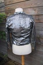 Jasje zilver paillet Josh V mt XS Vaste prijs AANBIEDING, Ophalen of Verzenden, Zo goed als nieuw, Jasje, Maat 34 (XS) of kleiner