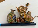 Miniatuur Cloisonne brons aziatisch decor kunst, Antiek en Kunst, Antiek | Emaille, Ophalen of Verzenden