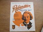 RUBINSTEIN - MELODY IN F - OP.3 - PIANO _+ VIOOL, Gebruikt, Klassiek, Ophalen of Verzenden, Piano