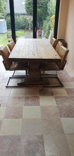 Houten Eettafel & Salontafel Set, Gebruikt, 200 cm of meer, 50 tot 100 cm, Rechthoekig