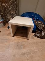 Massief eiken tafeltje (50x50x45) op wieltjes, Minder dan 55 cm, Gebruikt, Rechthoekig, Hout