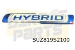 Suzuki embleem tekst "Hybrid" achterzijde (chrome / blauw) O, Verzenden, Nieuw, Suzuki