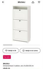 IKEA Brusali schoenenkast - wit, Huis en Inrichting, Kasten | Schoenenkasten, Ophalen, Gebruikt