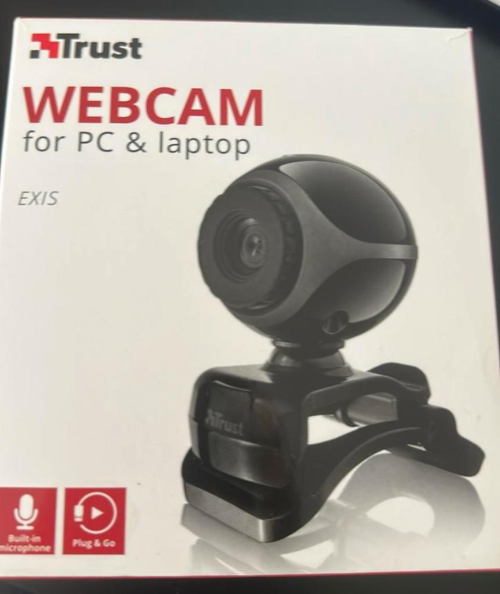 Trust Exis - Webcam, Computers en Software, Webcams, Zo goed als nieuw, Windows, Microfoon, Ophalen of Verzenden