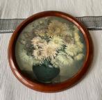 Bloemenstilleven chrysanten gesigneerd Bibra, Ophalen of Verzenden