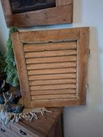 Oud houten louvre raamluik sober landelijk, Ophalen, Zo goed als nieuw